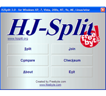 برنامج تقطيع الملفات الكبيرة إلى ملفات صغيرة والعكس | HJ-split